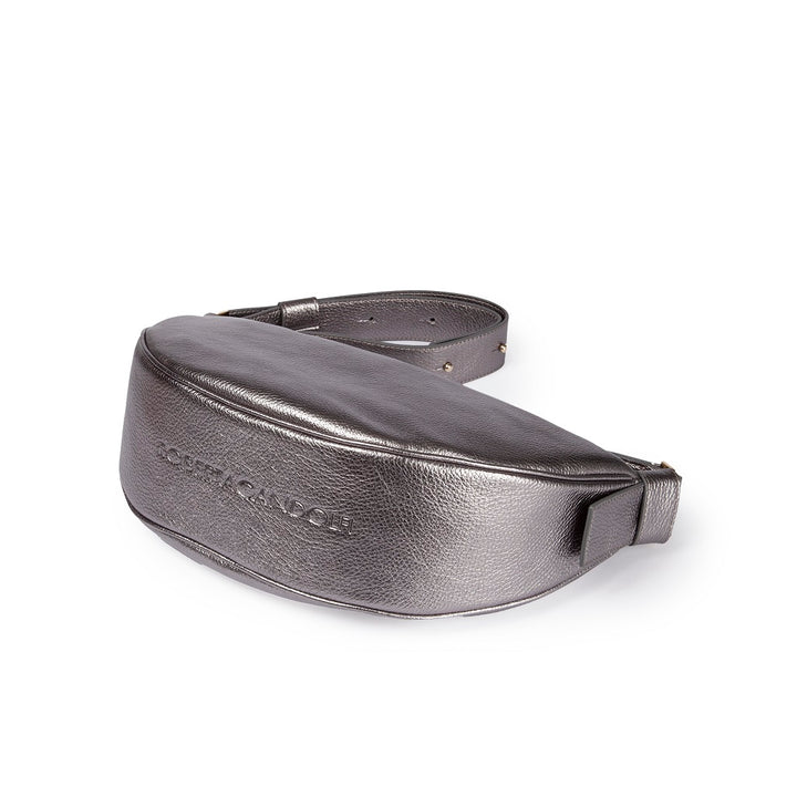 Roberta Gandolfi Micol Banana small cross body in vitello martellato metal con tracolla regolabile Qualità Garantita