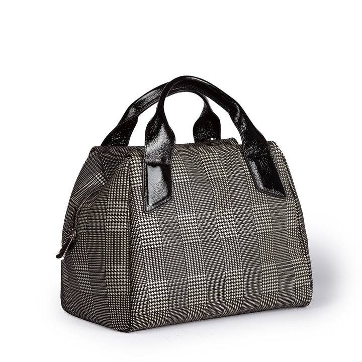 Roberta Gandolfi Arianna Boston in pelle stampa tartan con tracolla staccabile e regolabile Shopping Online