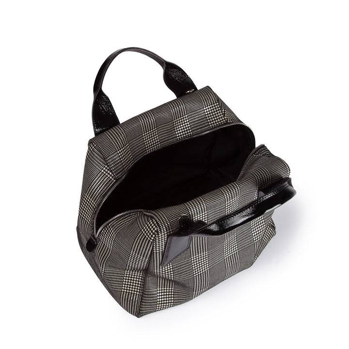 Roberta Gandolfi Arianna Boston in pelle stampa tartan con tracolla staccabile e regolabile Shopping Online