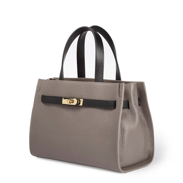 Roberta Gandolfi Frida Handbag in pelle martellata con tracolla logata in tessuto regolabile Sottocosto