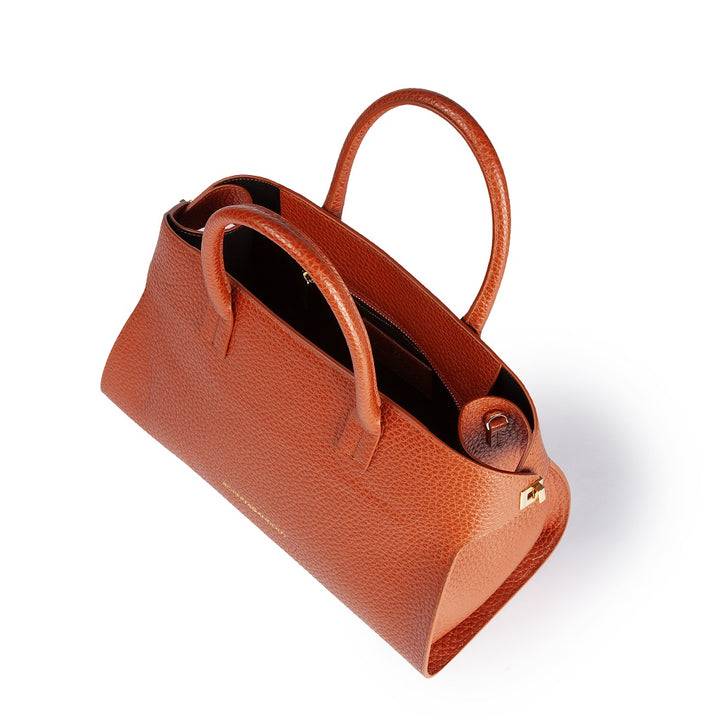 Roberta Gandolfi Elodie bowling medium borsa a mano in pelle con tracolla staccabile e regolabile Presa