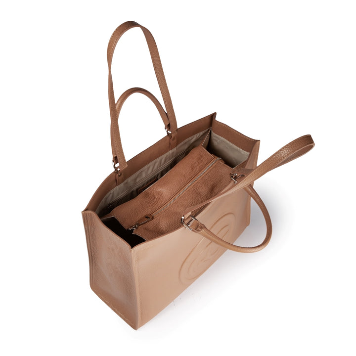 Roberta Gandolfi Roberta Pelle Large Borsa a mano in pelle con doppi spallacci per essere portata a spalla e tramezza I Più Venduti
