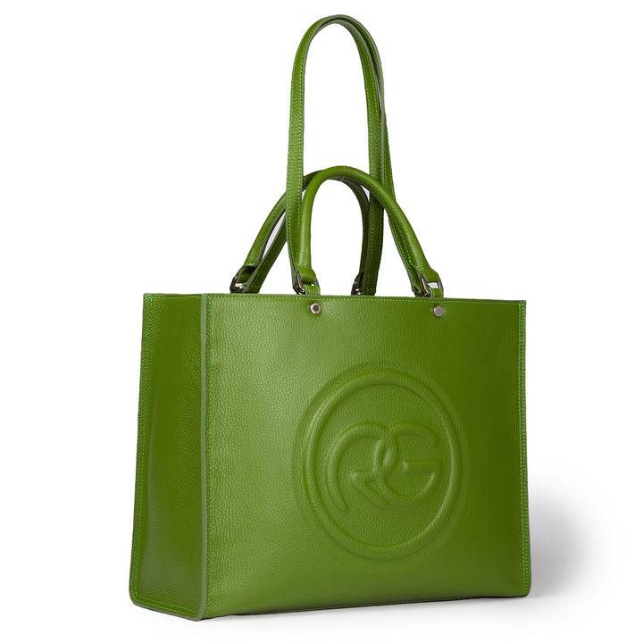 Roberta Gandolfi Roberta Pelle Large Borsa a mano in pelle con doppi spallacci per essere portata a spalla e tramezza Vendite Flash