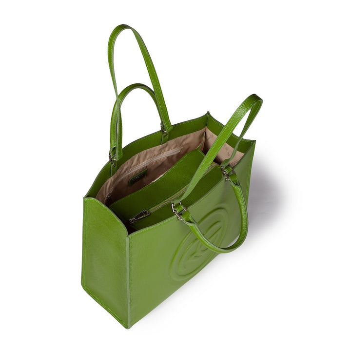 Roberta Gandolfi Roberta Pelle Large Borsa a mano in pelle con doppi spallacci per essere portata a spalla e tramezza Vendite Flash