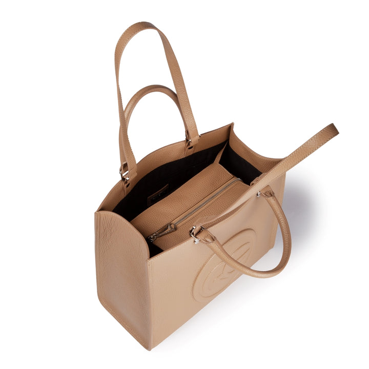 Roberta Gandolfi Roberta Pelle medium Borsa a mano in pelle con doppi spallacci per essere portata a spalla e tramezza Negozio