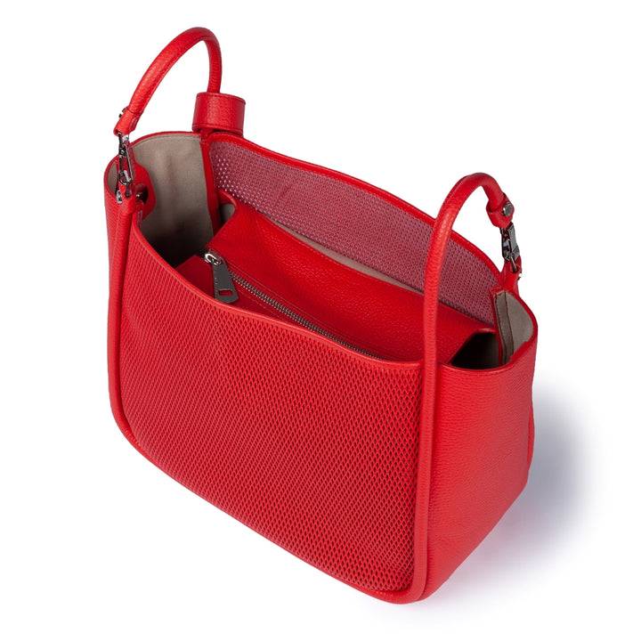 Roberta Gandolfi Yuma medium 3 in 1 borsa a mano in pelle trasformabile con tracolla staccabile Nuova