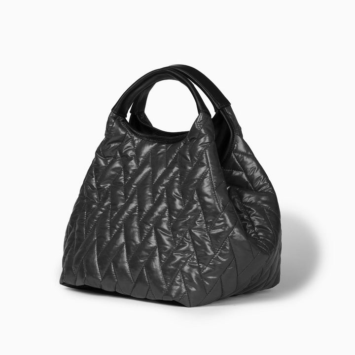 Roberta Gandolfi Joy Puffy borsa trasformabile 5 modelli in 1 in tessuto antigoccia finiture in pelle di vitello e tracolla staccabile Moda