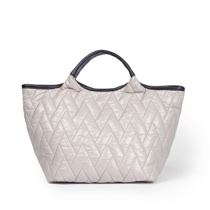 Roberta Gandolfi Joy Puffy borsa trasformabile 5 modelli in 1 in tessuto antigoccia finiture in pelle di vitello e tracolla staccabile 2025