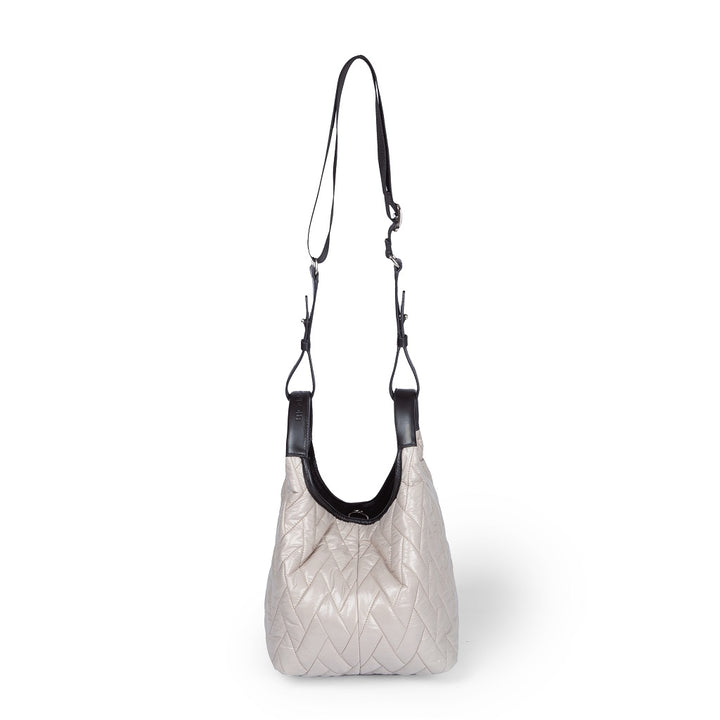 Roberta Gandolfi Joy Puffy borsa trasformabile 5 modelli in 1 in tessuto antigoccia finiture in pelle di vitello e tracolla staccabile 2025