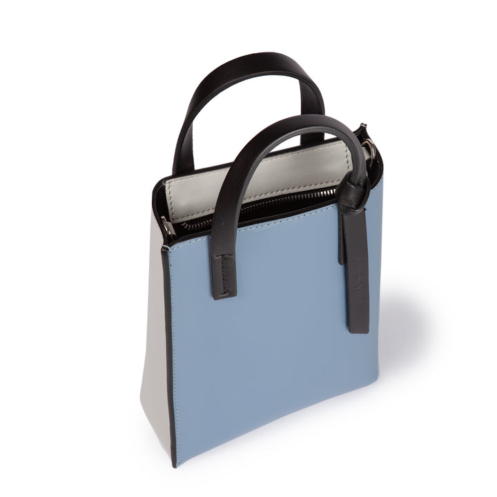 Roberta Gandolfi Cinzia Mini bag in pelle bicolor e tracolla staccabile Italia