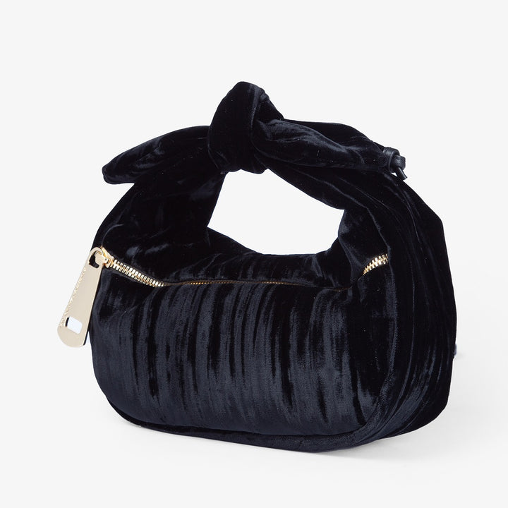 Roberta Gandolfi Bunny Velvet borsa a mano con tracolla staccabile in velluto plissè Affare Del Giorno