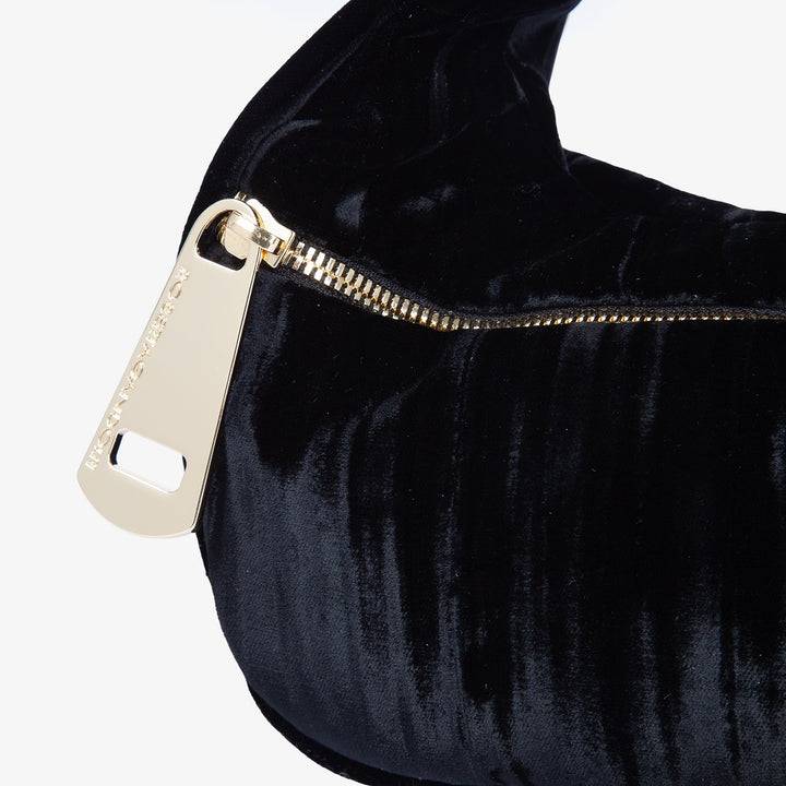 Roberta Gandolfi Bunny Velvet borsa a mano con tracolla staccabile in velluto plissè Affare Del Giorno