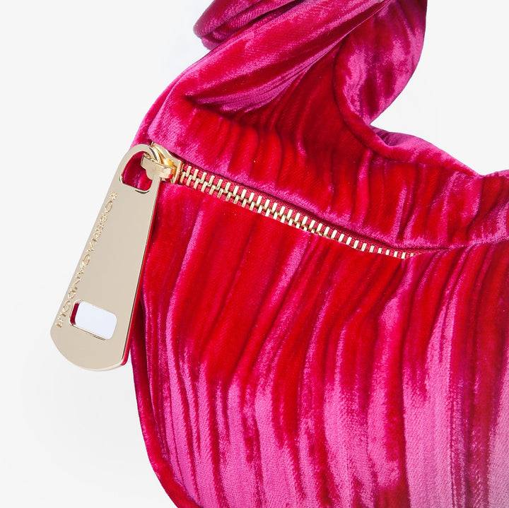 Roberta Gandolfi Bunny Velvet borsa a mano con tracolla staccabile in velluto plissè Sottocosto