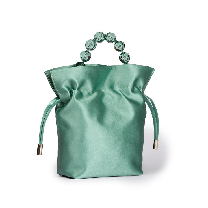 Roberta Gandolfi Sirenetta Tulip mini secchiello in raso di seta e manico gioiello Presa