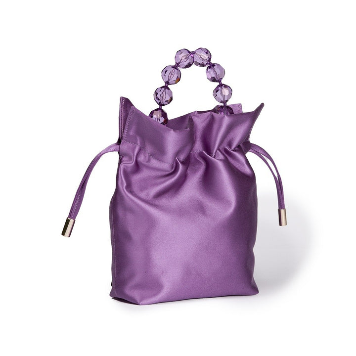 Roberta Gandolfi Sirenetta Tulip mini secchiello in raso di seta e manico gioiello Sconto