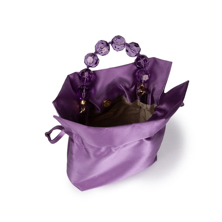 Roberta Gandolfi Sirenetta Tulip mini secchiello in raso di seta e manico gioiello Sconto