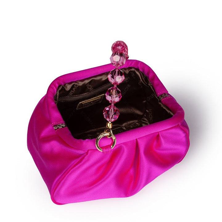 Roberta Gandolfi Sirenetta Puffy mini bag in raso di seta e manico gioiello Online