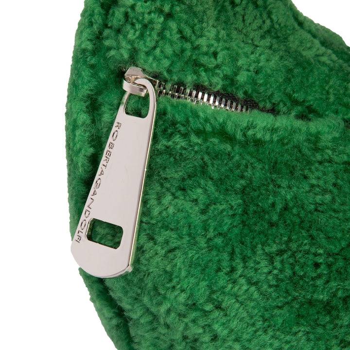 Roberta Gandolfi Bunny Teddy mini bag in shearling con tracolla in pelle staccabile Offerte