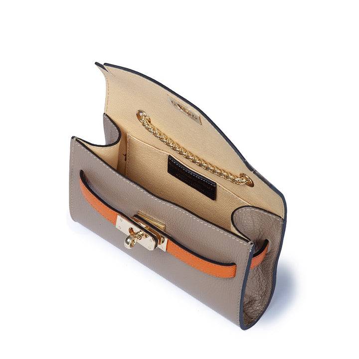 Roberta Gandolfi Chiara tracollina crossbody con chiusura girello e tracolla in catena Italia