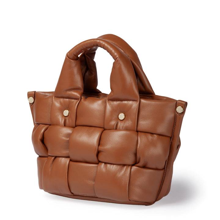 Roberta Gandolfi Greta Mini Nappa borsa in soffice pelle di agnello imbottita ed intrecciata a mano Prezzo Ridotto