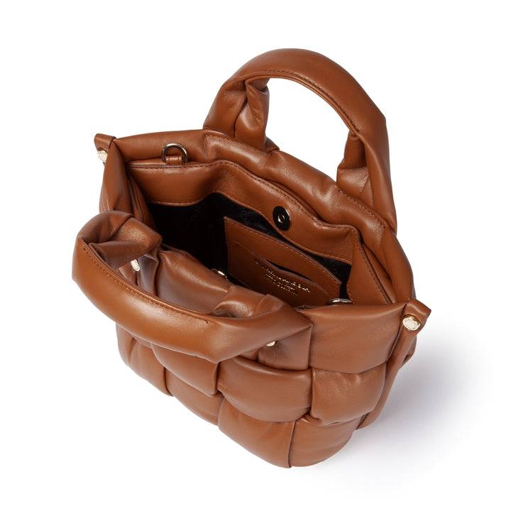 Roberta Gandolfi Greta Mini Nappa borsa in soffice pelle di agnello imbottita ed intrecciata a mano Prezzo Ridotto