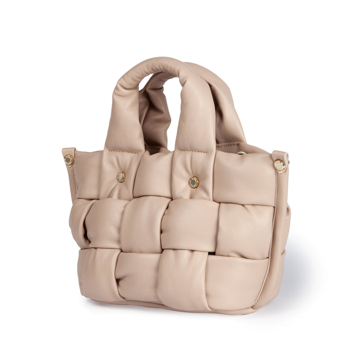 Roberta Gandolfi Greta Mini Nappa borsa in soffice pelle di agnello imbottita ed intrecciata a mano Economico