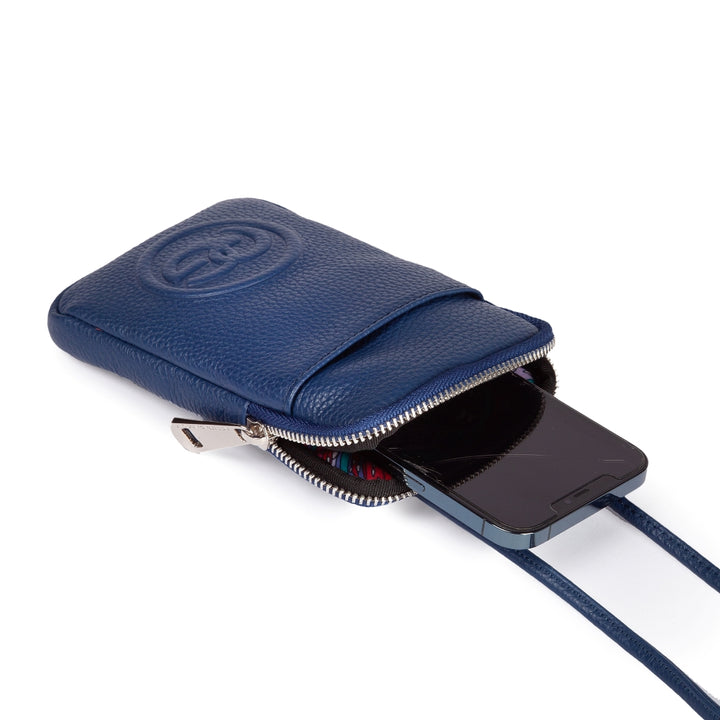 Roberta Gandolfi RG Phone holder in pelle di vitello con tracolla staccabile e regolabile In Vendita
