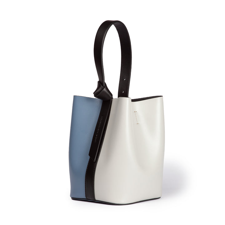 Roberta Gandolfi Cinzia Bucket medium medium in pelle bicolor con tracolla staccabile Economico