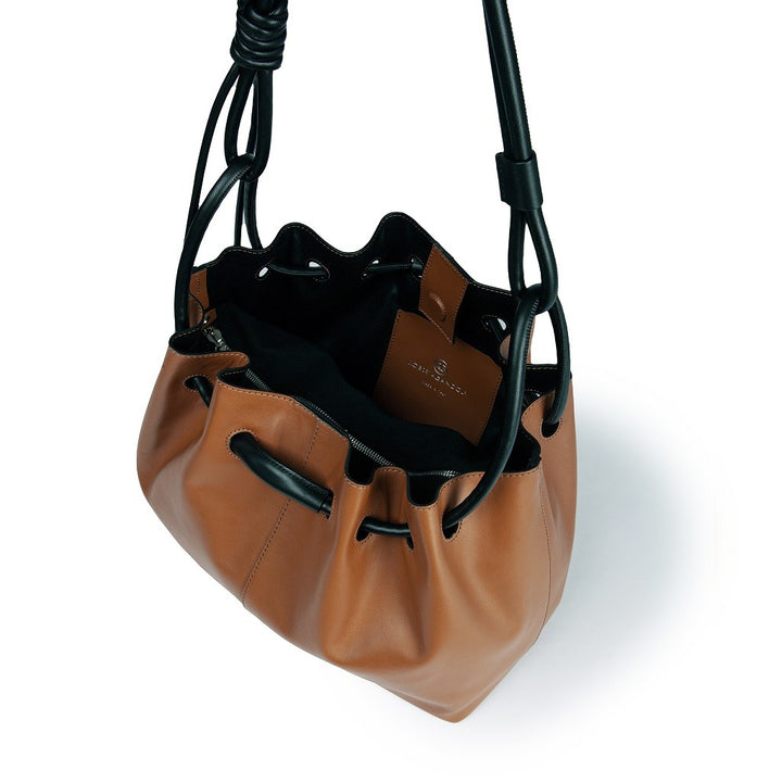 Roberta Gandolfi Gisella Large borsa con doppia portabilità mano o spalla in morbido vitello Spedizione Gratuita