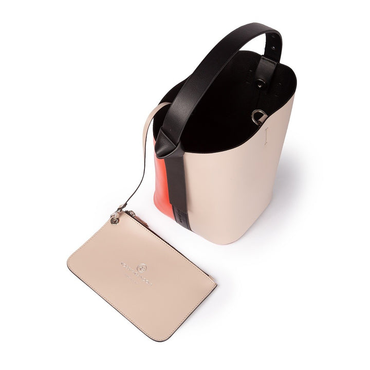 Roberta Gandolfi Cinzia Bucket small in pelle bicolor con tracolla staccabile Fino Al -60%