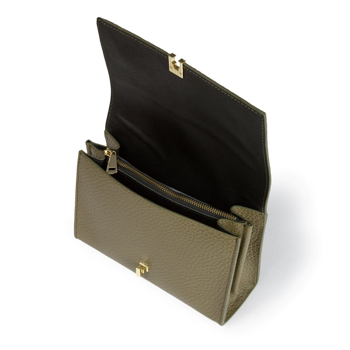 Roberta Gandolfi Elodie compact crossbody borsa in pelle con tramezza interna e tasca esterna con tracolla staccabile e regolabile Negozio