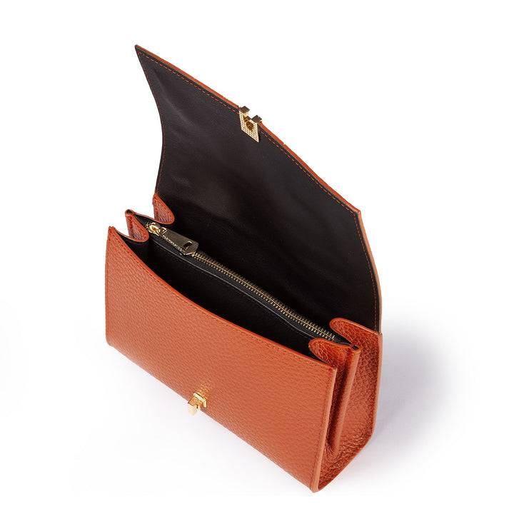 Roberta Gandolfi Elodie compact crossbody borsa in pelle con tramezza interna e tasca esterna con tracolla staccabile e regolabile In Saldo