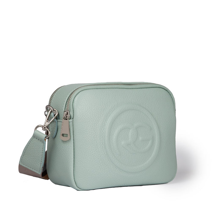 Roberta Gandolfi Roberta Pelle camera e crossbody in pelle con doppio scomparto e tracolla staccabile Italy