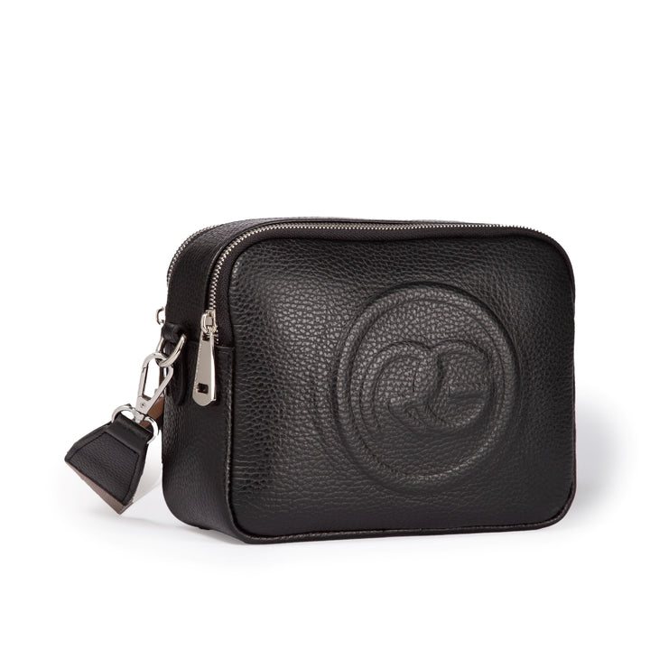 Roberta Gandolfi Roberta Pelle camera e crossbody in pelle con doppio scomparto e tracolla staccabile Nuovo