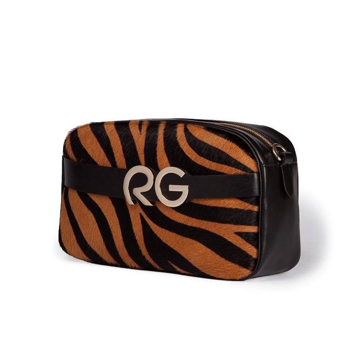 Roberta Gandolfi Dafne pony camera in pelle stampa animalier con tracolla staccabile Qualità Garantita