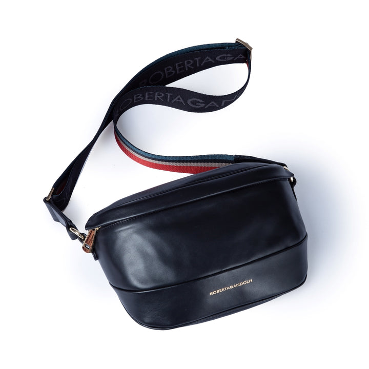 Roberta Gandolfi Micol Belt Bag in pelle con tracolla regolabile e catena amovibile Vendita Economica