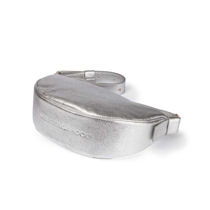 Roberta Gandolfi Micol Banana small cross body in vitello martellato metal con tracolla regolabile Saldi Di Fabbrica