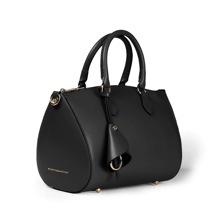Roberta Gandolfi Nicole bowling in pelle stampa "light saffiano" con tracolla staccabile e regolabile Negozi Online