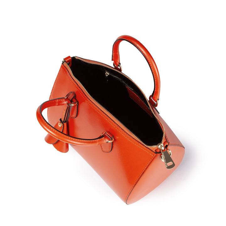 Roberta Gandolfi Nicole bowling in pelle stampa "light saffiano" con tracolla staccabile e regolabile Acquista Ora