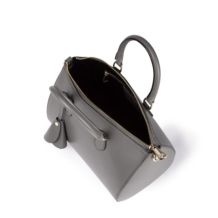 Roberta Gandolfi Nicole bowling in pelle stampa "light saffiano" con tracolla staccabile e regolabile Consegna Veloce