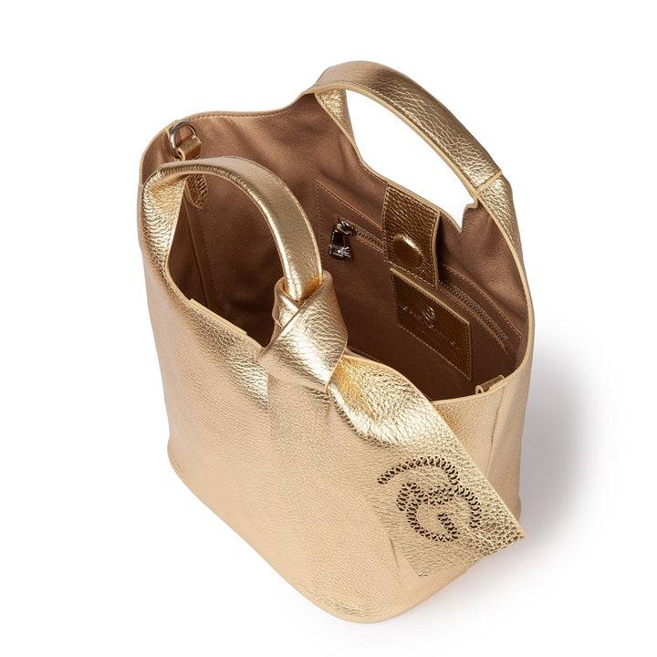 Roberta Gandolfi Maia handbag borsa a mano in pelle martellata e tracolla staccabile Qualità Garantita