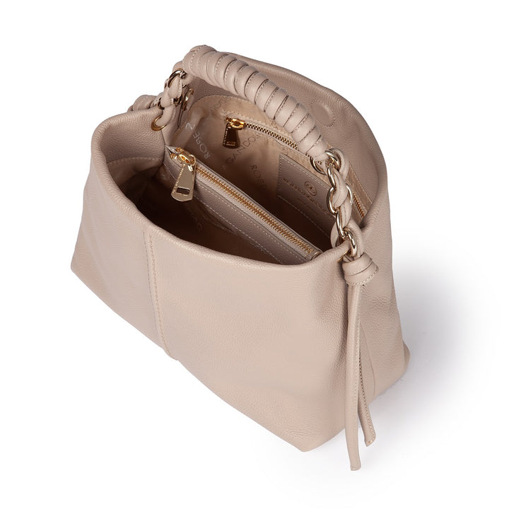 Roberta Gandolfi Amina small borsa a mano in pelle con manico tubolare fasciato e tracolla staccabile Prezzo Ridotto