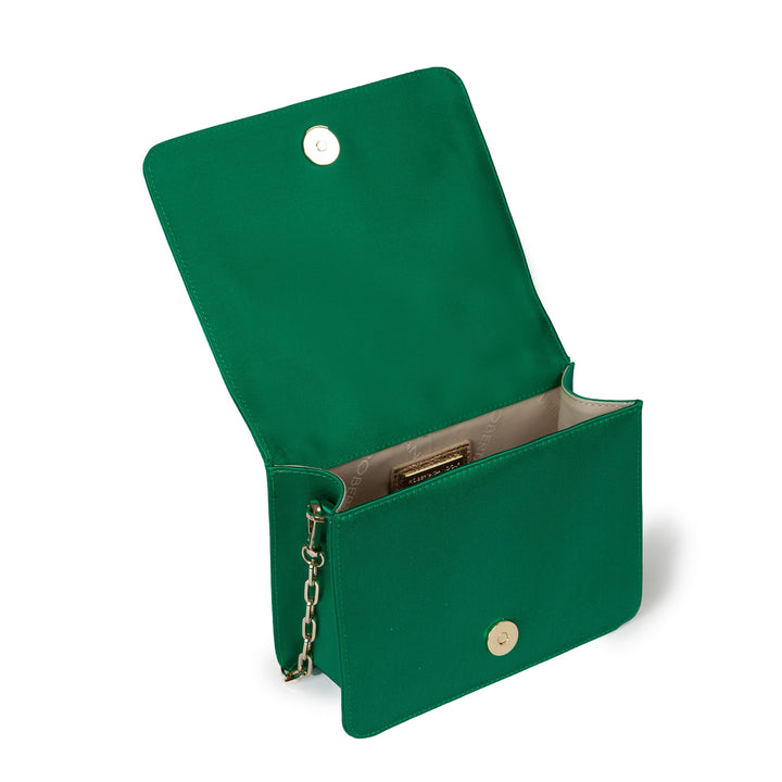 Roberta Gandolfi Sirenetta Mini bag in raso di seta e manico gioiello Offerte