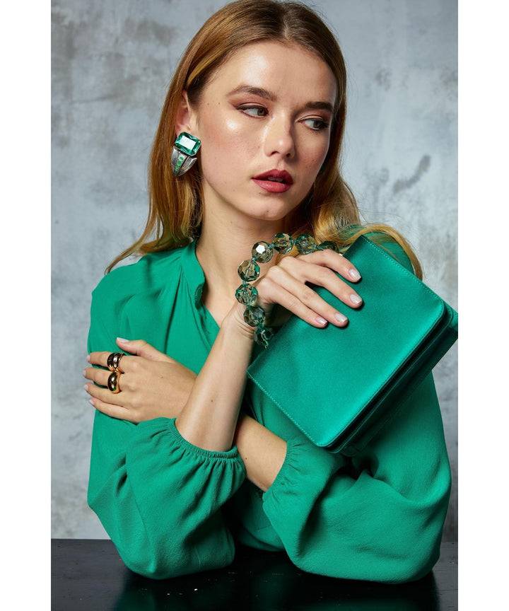 Roberta Gandolfi Sirenetta Mini bag in raso di seta e manico gioiello Offerte
