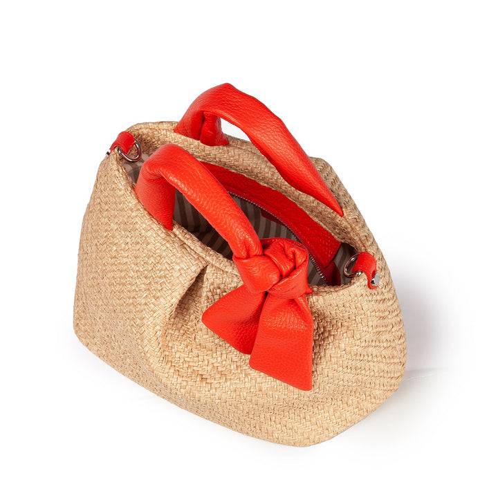 Roberta Gandolfi Matilde Handbag in rafia e pelle con tracolla staccabile I Più Venduti