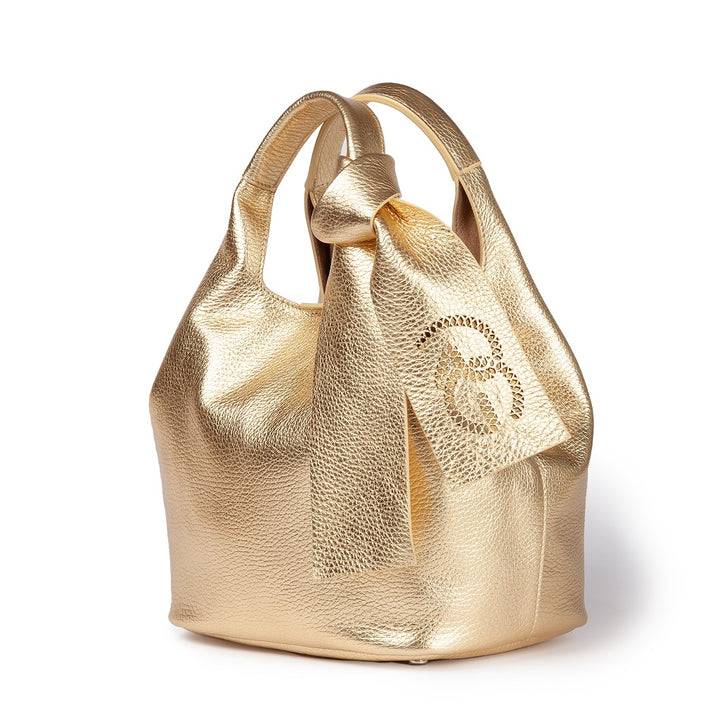 Roberta Gandolfi Maia handbag borsa a mano in pelle martellata e tracolla staccabile Offerte