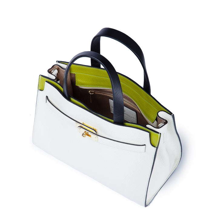 Roberta Gandolfi Frida Handbag in pelle martellata con tracolla logata in tessuto regolabile I Più Venduti