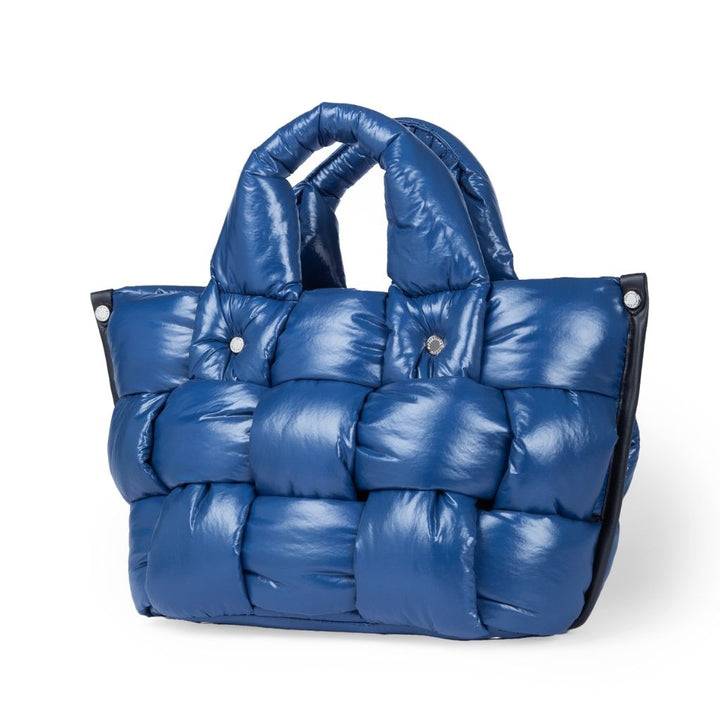 Roberta Gandolfi Greta small borsa in tessuto antigoccia intrecciata a mano con finiture in pelle Negozio
