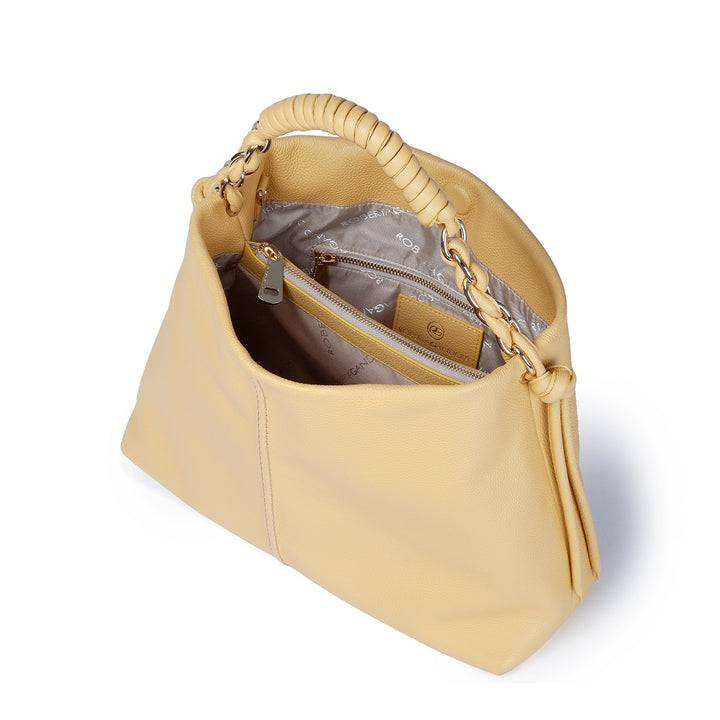 Roberta Gandolfi Amina large borsa a mano in pelle con manico tubolare fasciato e tracolla staccabile Offerta per la Festa della Mamma