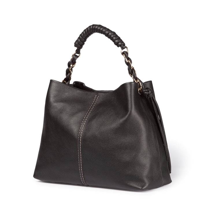 Roberta Gandolfi Amina large borsa a mano in pelle con manico tubolare fasciato e tracolla staccabile Offerta San Valentino